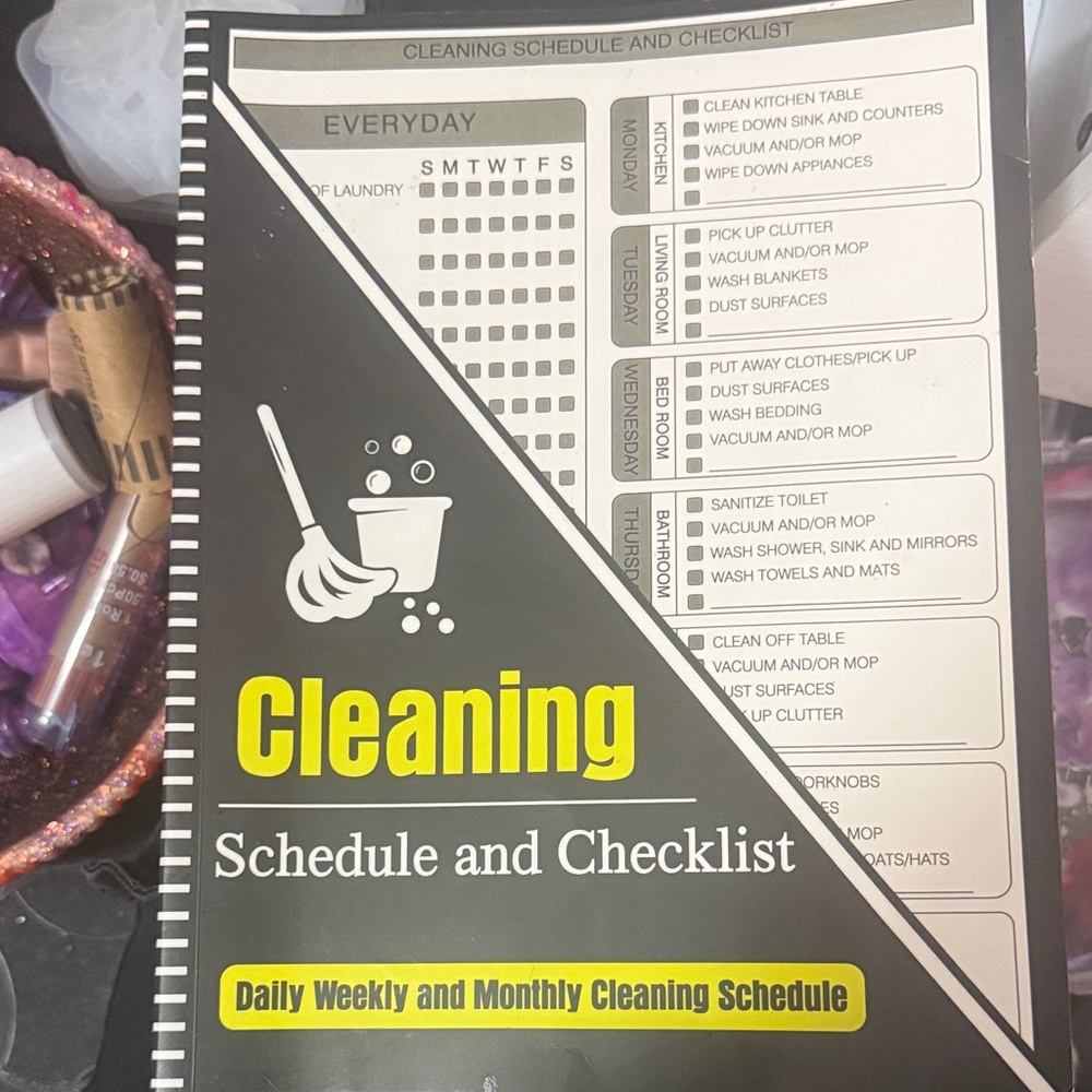 Cleaning Schedule and Checklist Notebook